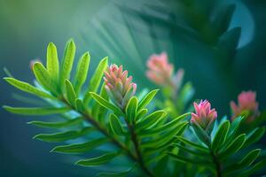 Zamia plants with a  natural background in a garden setting  Nature Background photo