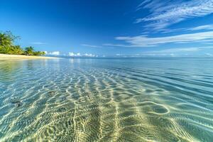 Beach with Crystal Clear Waters Serene Coastal  Nature Background photo