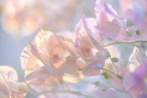 Nature Background of Lathyrus Flowers with Delicate Petals Background Nature photo