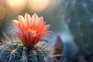 Nature Background of a Cactus Flower photo