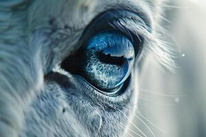 A Nature Background of a unicorns eye. with mystical reflections and a magical aura photo