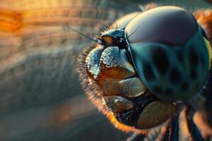 Dragonfly Eye  Nature Background with Insect Details and Nature Texture photo