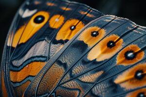 Butterfly Wings with Natural Patterns Nature Background and Insect Details photo