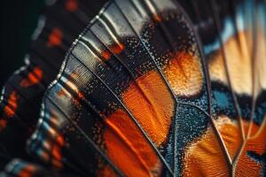 Butterfly Wings with Natural Patterns Nature Background and Insect Details photo