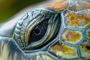 A Nature Background of a Turtles Eye. with Ancient Wisdom and a Serene Expression Background Nature photo