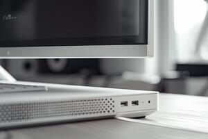 Professional Desktop Computer Mockup with  Layout photo