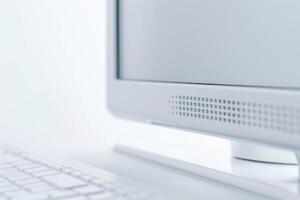 and  Desktop Computer Mockup with  Design photo