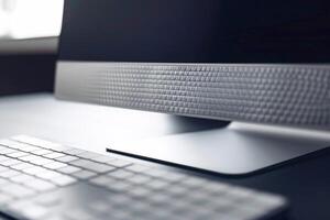 Desktop Computer Mockup with  Background photo