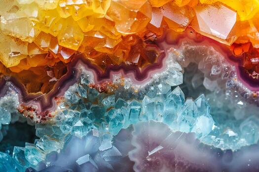 Geode displaying intricate crystal textures and s ed  background photo