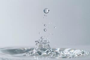 Levitating water droplets creating a mesmerizing visual effect background photo