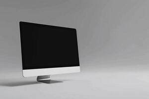 Desktop computer mockup with a  and ist design ideal for showcasing digital and tech projects background photo