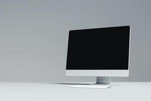 Desktop Computer Mockup with  Background photo