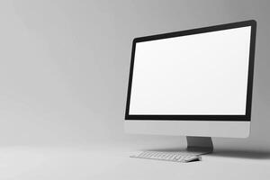 Professional Desktop Computer Mockup with  Background photo