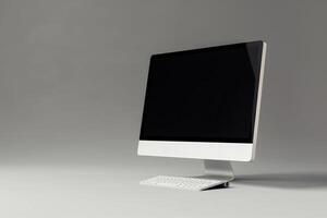 Desktop Computer Mockup on ist Background photo