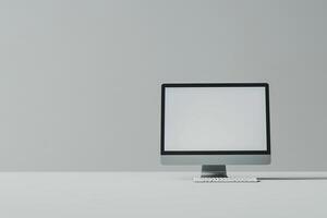 Professional Desktop Computer Mockup with Stylish  Background photo