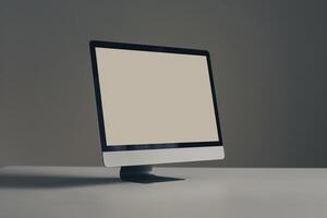 Desktop Computer Mockup with  Background photo