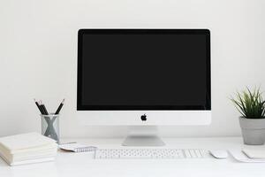 Computer Mockup with   Background photo