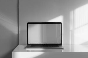 Laptop Mockup with   Background photo