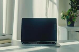 Laptop Mockup with  Design and  Background for Professional and  Work photo