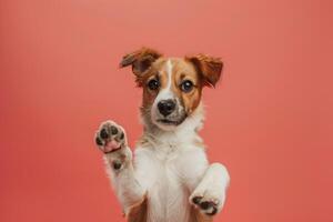 Fun and Playful Dog Paw Background  for Pet Enthusiasts photo