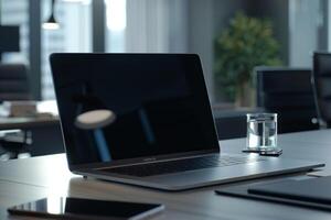 Laptop Mockup Background with   and Design Patterns photo
