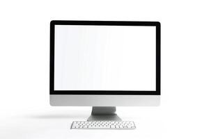 Desktop Computer Mockup with  Background photo