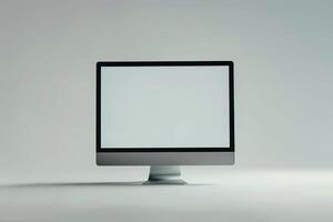 Desktop Computer Mockup on  Surface with photo