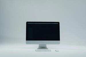 High Tech Desktop Computer Mockup on  Background photo