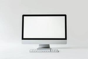 ist Desktop Computer Mockup with  Background photo