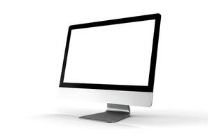 Desktop Computer Mockup with  and Stylish Background photo