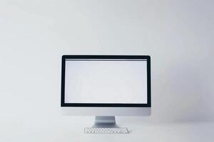 Desktop Computer Mockup with  Background photo