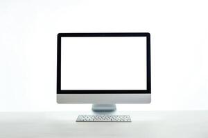Desktop Computer Mockup with  and  Background photo