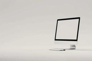 Desktop Computer Mockup with  and  Background photo