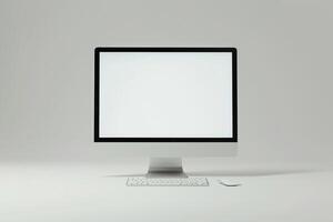 Desktop Computer Mockup with  and  Background photo