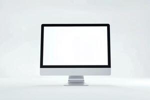 High Tech Desktop Computer Mockup with  Surface Background photo