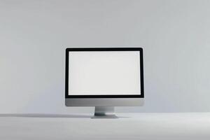 High Tech Desktop Computer Mockup with   Background photo