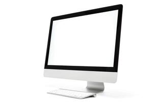 High Tech Desktop Computer Mockup with   Background photo