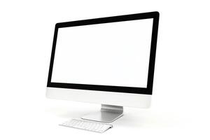 High Tech Desktop Computer Mockup with   Background photo