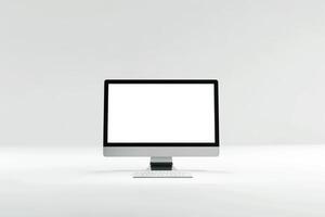 High Tech Desktop Computer Mockup with   Background photo