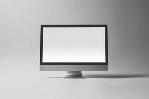 Desktop Computer Mockup with  Stylish Tech Background photo
