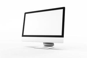 High Tech Desktop Computer Mockup with   Background photo