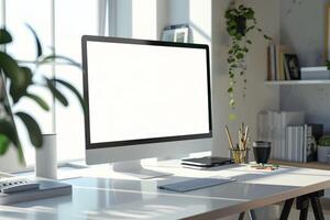 Stylish Computer Mockup Background photo