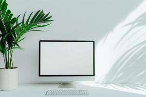 High Tech Computer Mockup Background photo