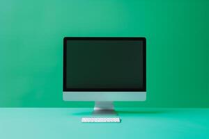 Computer Monitor Mockup Screen with  Design photo
