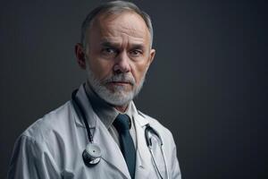 Physician with Serious Expression Background photo