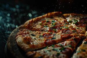 Pizza Toppings Food Background Featuring Fresh and Savory Options photo