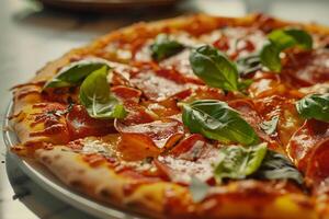 Gourmet Pizza Toppings Food Background with Varied and Savory Options photo