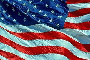 American flag with dynamic angles and enhanced visual effects for a striking patriotic representation background photo