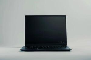 Student Laptop Mockup Open to  Screen for Online Studies  Background photo