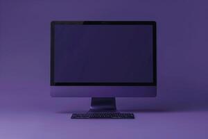 High quality computer monitor mockup featuring a  design on a contemporary background photo